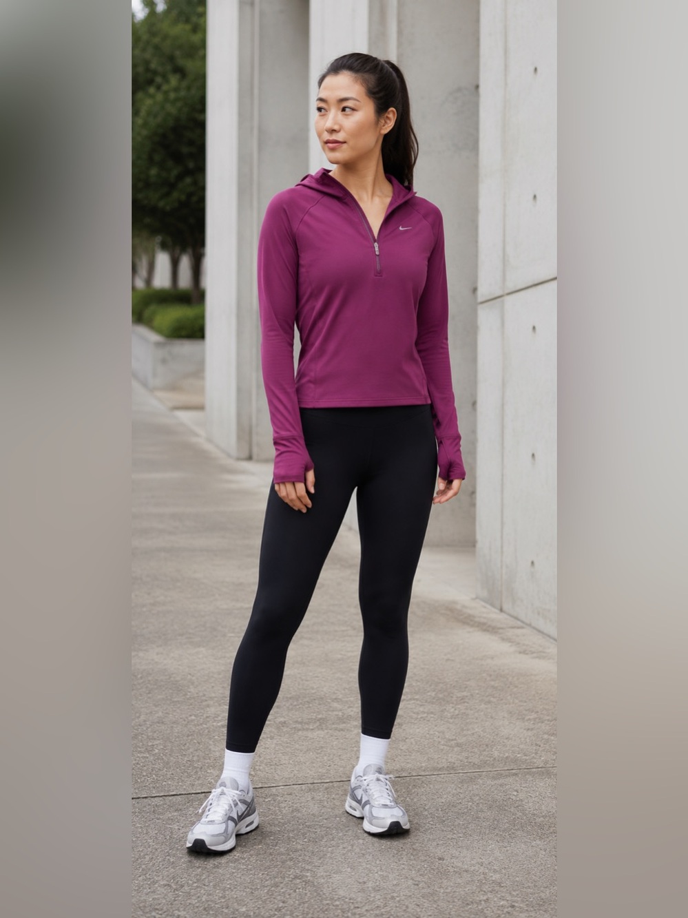 Nike Women's Magenta Half-Zip Hoodie Pullover